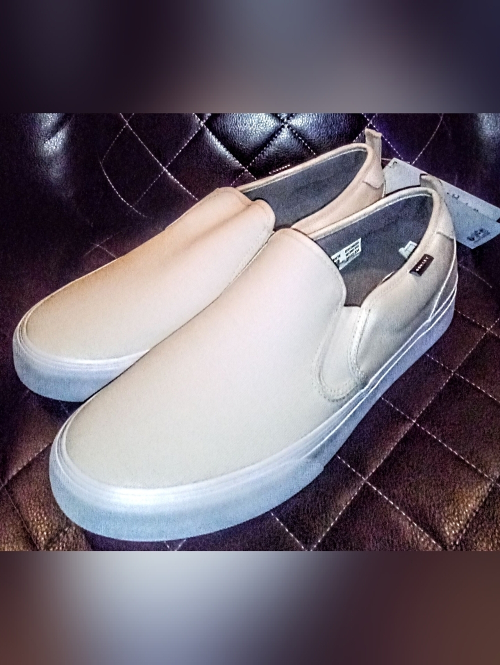 New Men's Oakley Lunar Rock Ivory Color Canvas Banks Slip On Sneakers Size 12